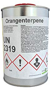 DC DruckChemie GmbH Orangenterpene 2 x 1L - Kraftvoller Orangenreiniger zum Lösen hartnäckiger Klebereste - Orangenölreiniger für nahezu alle Oberflächen