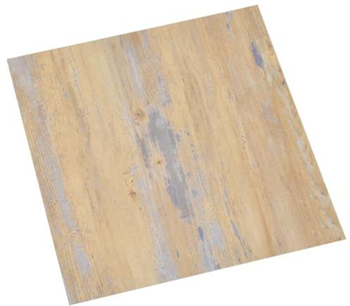 vidaXL 55x PVC-Fliesen Selbstklebend Bodenbelag Vinyl-Fliesen Vinylboden Laminat Dielen Laminatboden Fußboden Fliese Wohnzimmer 5,11m² Braun