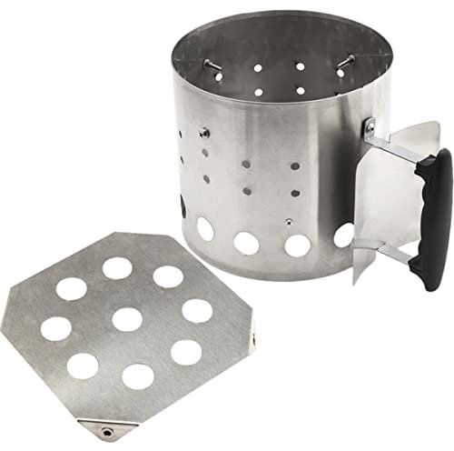 DOITOOL 1 Satz Grillstarter Kohle Grill Anzündkamin Wandern Campingkocher Kohlekamin Kohle Schornstein Garten Brenner Bin Brennholzanzünder Rostfreier Stahl Kindergarten