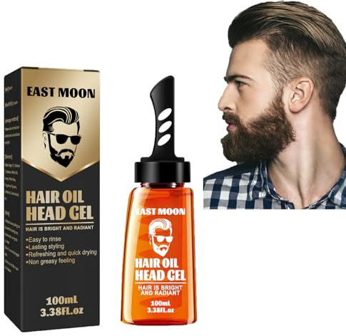 Haarstyling Gel für Männer, Haargel Mit Kamm, Starker Halt Haarwachs, Langanhaltendes, Modelliert & fixiert, 2-in-1 Hair Wax Gel with Comb für Deinen Perfekten Look 100ML (1PC)