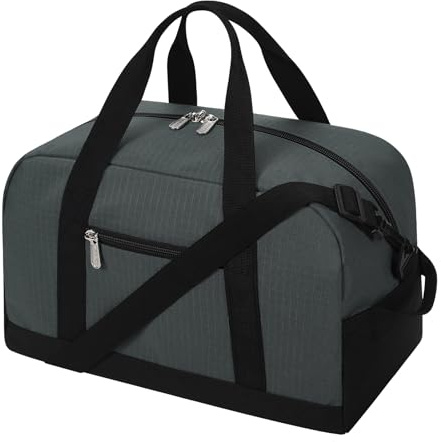 Mini Reisetasche, Sporttasche 18L Small Duffel Bag XS, Schulsporttasche, Weekender, Fitnesstasche 35x20x25cm-Grau