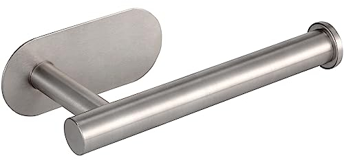 Eolax Portarrollos de Papel Higiénico Autoadhesivo, Acero Inoxidable SUS304, Hace Falta Taladrar, Soporte para Papel Higiénico Montado en la Pared (Níquel Cepillado)