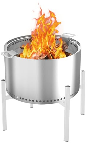 Brandställsställ eldstadsstativ för ugn, rostfritt stål justerbar vikbar eldskål eldtunna tillbehör för utomhus camping kamin