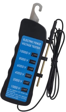 Probador de valla eléctrico impermeable de fácil transporte, 10000 V con 6 indicadores LED, dispositivo ABS para alambre de metal y ganado, herramienta de comprobación de valla fácil de transportar