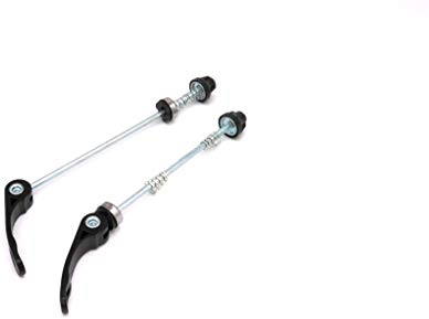 Set de palancas de liberación rápida para bicicletas, parte delantera y trasera, en negro, Negro