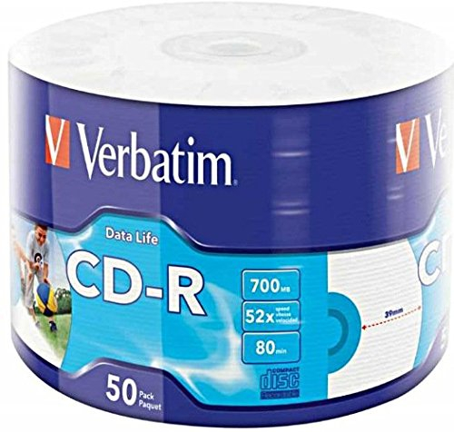 Verbatim 50x CD-R 700 MB 50 - CD-RW (CD-R, 700 MB, 50 ÷ 120 mm, 80 min, 52x)