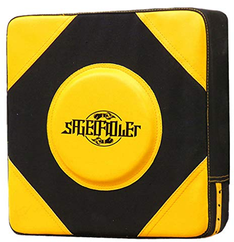 Perfeclan Kampfsport Schlagpolster Schlagkissen Schlagkissen Kickschild Handpratzen Pratze, Schwarz Gelb, L