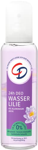 CD Deo Zerstäuber 'Wasserlilie', 75 ml, Deodorant ohne Aluminiumsalze, 24 h langanhaltender Schutz, für empfindliche Haut geeignet, vegane Körperpflege
