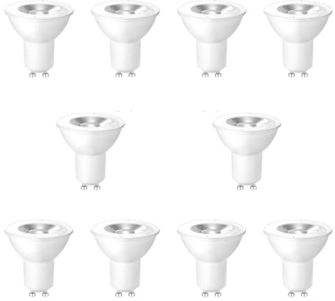 Wenscha GU10 LED Warmweiss Glühbirne, 5W Ersetzt 32W Halogenlampen,3000K LED GU10 Warmweiss, Abstrahlwinkel 120° Flimmerfrei Strahler, Nicht Dimmbar Reflektorlampen, 10er-Pack