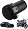 MaxAwe 12V 150DB Luftkompressor, Auto Motor Horn Air Pump Mini Luftpumpe Kit für Universal Air Horn, Verchromter Schwarzer Mit Kupferkabel für PKW LKW Booten Motorrädern