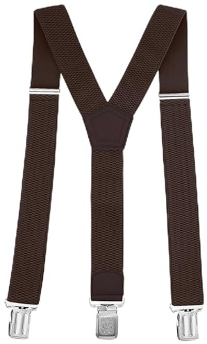 GLAMEXX24 Bretelle da Uomo, Bretelle a Forma di Y con 3 Forte Clip, Larghe 4cm, Regolabile per Uomini e Donne Camicie Abiti, Feste, Affari
