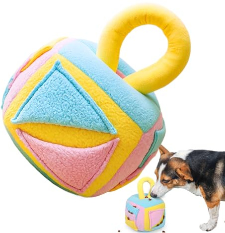 Eojpdji Jouet à renifler pour chien - Jouet interactif à mâcher - Distributeur de friandises lavable - Pour les petites, moyennes et grandes races, chiens âgés, pour l'entraînement, l'exercice et