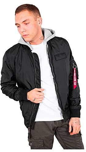 Alpha Industries MA-1 TT Hood Bomberjacke für Herren Black