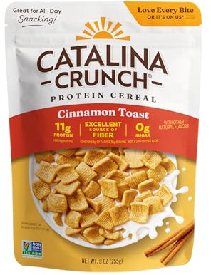 Cinnamon Keto Cereal | Low-carb, Zero Sugar, Plant Protein | Catalina Crunch