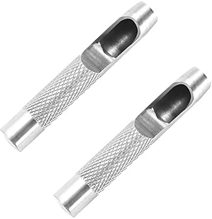 Utoolmart Leder-Lochstanzer, 12 mm, rund, Hohllochstanzer, Bastelstanzer, Werkzeug, Karbonstahl, Lederhandwerk, Stanzwerkzeug für Vinyldichtungen, Uhrengürtel, Leinwand, 2 Stück