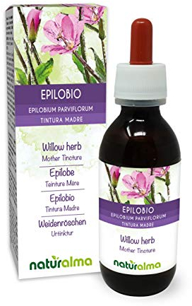 Weidenröschen (Epilobium parviflorum) Kraut Alkoholfreier Urtinktur Naturalma - Flüssig-Extrakt Tropfen 120 ml - Nahrungsergänzungsmittel - Veganer