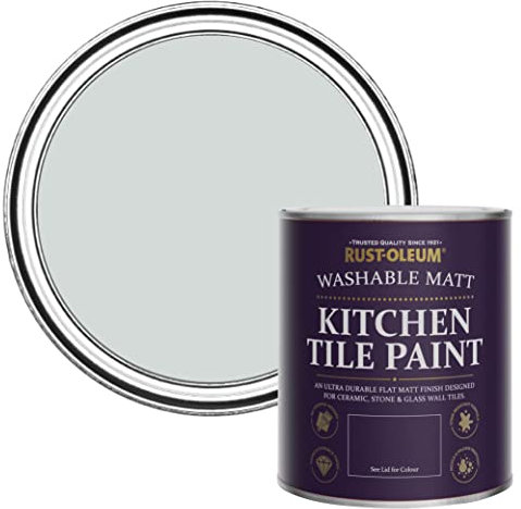 Rust-Oleum Grey water resistant Kitchen Tile Paint in Matt Finish - Dove 750ml