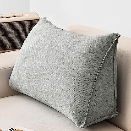 NENIUX - Cuscino a cuneo grande per lettura, cuscino per testiera triangolare, cuscino di supporto lombare/dorsale con copertura sfoderabile per letto diurno, divano, tatami, casa, 70 * 35 * 20 cm