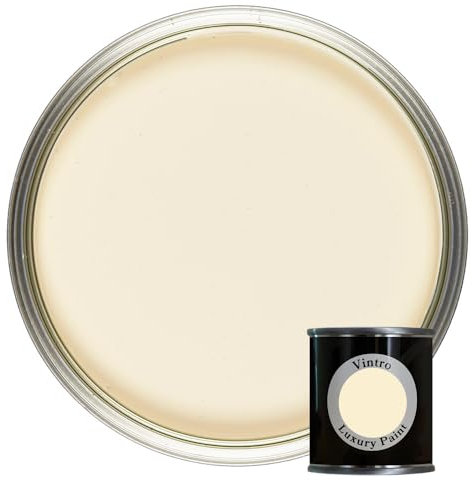 Vintro Paint | Luxury Matt Emulsion | Smooth Chalky Finish | Multi Surface Paint | for Walls, Ceilings, Wood and Metal | 125ml (Cream - Buckingham)