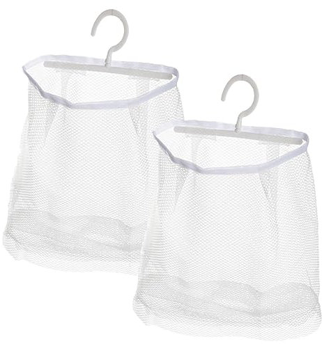 CAXUSD 2pezzi Borsa Rete Da Appendere Per Bagno Borsa Rete Per Bucato Per Doccia Traspirante Da Appendere