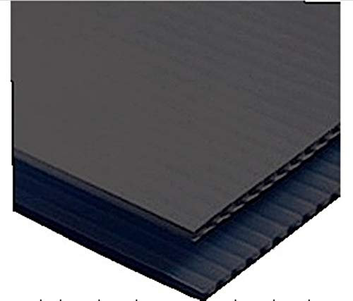 FO Ltd Building Supplies Black Correx Sheet 2mm, Pack of 5 Floor Protection Sheets 1.2m x 2.4m