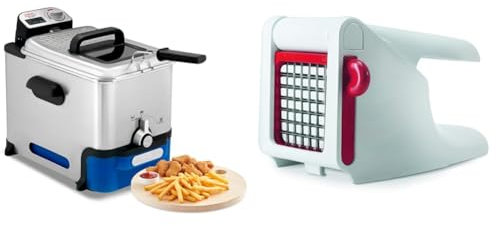 Lot Tefal Oleo Clean Friteuse semi-professionnelle 3,5 L, FR804015 + Coupe-frites et légumes manuel K1015414