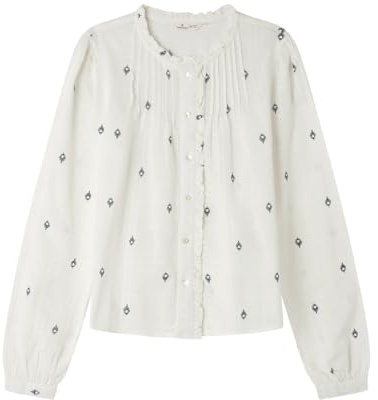 Springfield Nueva Camisa De Estructura con Bordado De Árboles, Marrón, 34