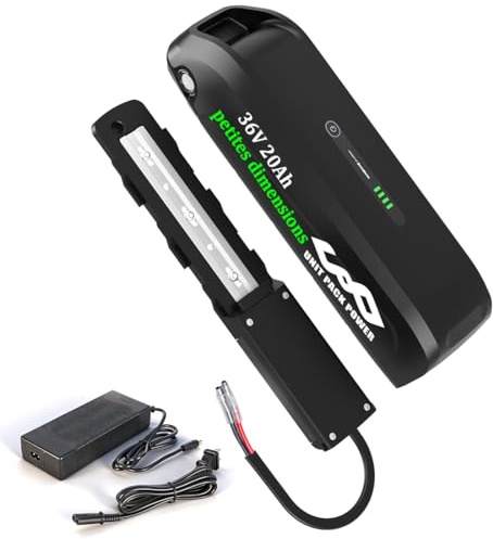 Batterie électrique Mini Format 36 V 20Ah pour vélo - Batterie intégrée au Cadre pour vélo électrique pour Un Moteur de 250 W ou 500 W(36V 20Ah 6 Broches LG/Cells)