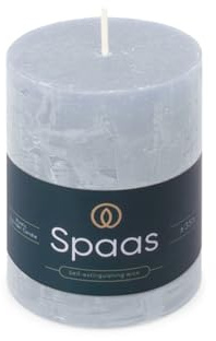 Spaas Bougie Pilier Rustique 70/95 mm 35h - bleu clair