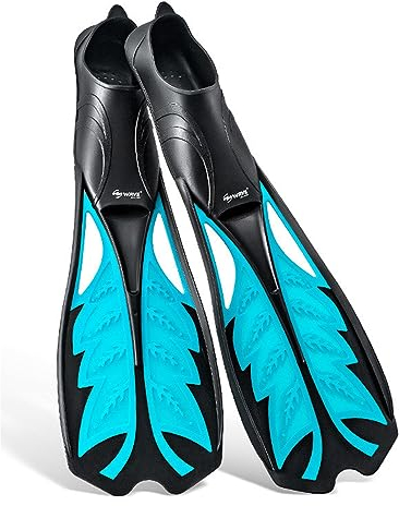 OLYSPM Schwimmflossen Taucherflossen Flossen Erwachsene mit Rutschfester Sohle und Doppeltem Drainagedesign,Schnorchelflossen zum Schnorcheln,Schwimmen,Tauchen Training