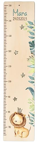 KIDSMOOD - Messlatte Kinder Holz personalisiert Mit Namen für Baby- & Kleinkinderzimmer - Messlatte als Kinderzimmer Wand-Dekoration & Weihnachtsgeschenke Kinder & Babys zum Geburt - Skala 70-140cm