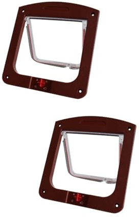 minkissy 2pcs Katzentür für Wand Katze Innentür Katzenklappe Hundetür Katze Außentür Elektronische Katzentür Katzentür für Fenster Haustier Tür Haustier Einstieg Tür Clamshell Holz Katzenloch Klein