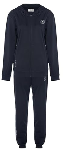 SSC Napoli Tuta Donna Blu, EA7, Prodotto Ufficiale, Linea Donna, con cappuccio, chisura zip, tasche laterali, XXL