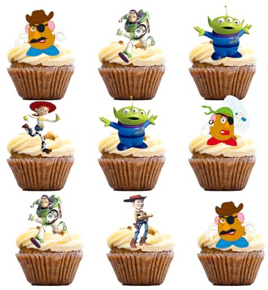 ZGYDNM 24pcs toy kids story Cake Toppers Cupcake Toppers Cake Decorations,toy kids story Birthday Party Supplies Decorations (13)