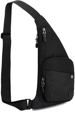 A-QMZL Umhängetasche für Damen und Herren,Sling Chest Crossbody Bag, Wasserdicht Schultertasche, Crossbody Bag Brusttasche Herren Klein Umhängetasche Handy Tasche für Männer