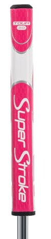 Super Stroke Zenergy Tour 2.0 Pink/Weiß Golf-Putter-Griff, Strukturiert, Polyurethan, 1 inch - 1.05 inch