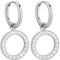 Ohrringe Silber 925 Hängend,Hypoallergen Ohrringe Damen Silber Creolen mit Anhänger,Creolen Silber Wasserfest Ohrringe Damen 1,4cm Durchmesser Edelstahl Ohrringe Geschenke für Frauen Valentinstag