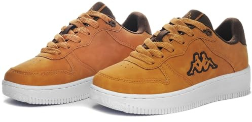 Kappa MASERTA 4 Låg Cut Basketboll | Barn | Storlek 38 | Gul Tan/Brown, Skor, EU, Yellow Tan Brown, 38 EU