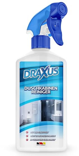 DRAXUS Profi Duschkabinenreiniger mit Abperleffekt I Kalkentferner Dusche stark gegen Kalk- und Seifenreste I Eignet sich perfekt als Badreiniger