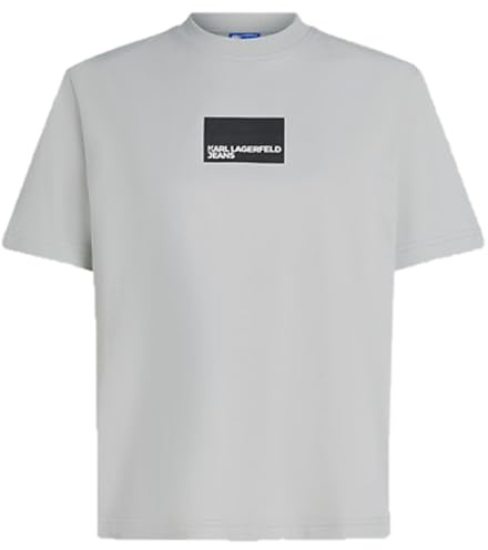 KARL LAGERFELD JEANS Mujer Regular Short Sleeve Box Logo T-Shirt Edificio de Gran Altura XL