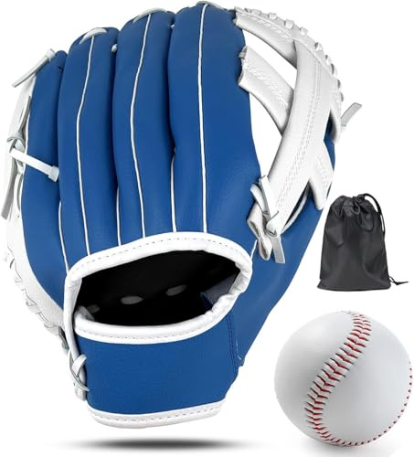 LeapBeast Guanti da Baseball, Brocca Softball Guanti con Morbido Baseball, Solido PU Ispessimento Left Hand Guanti per Bambini/Ragazzi/Adulti Professionale Baseballs Guanto