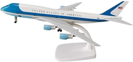WJXNNON Für American Air Force One Boeing 747 Airways Flugzeugmodell Aus Metalllegierung Mit Rädern, 20 cm