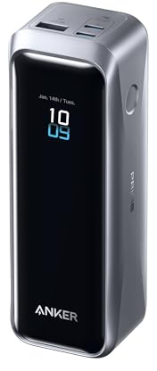 Anker Prime Power Bank, 20,100mAh 3-Port Portable Charger with 220W Output, Two-Way Charging, Flight-Approved, App Control, For Phone 17/16/15 Series, and More, Charging Base Not Included