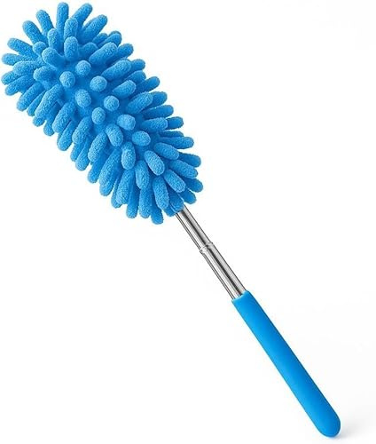 75cm Extendable Telescopic microfibre duster Feather Duster For Car, Computer, Air Conditioning, Blankets, Furniture Removes Dust & Cleans 50 Windows home office etc Assorted colour