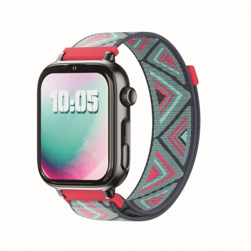 SaveFamily SaveWatch Plus 2 | Smartwatch per Bambini con Localizzatore GPS, Chiamate, Video, WhatsApp, Spotify, App Store - Quadrante Nero e Cinturino in Tessuto Tribeca