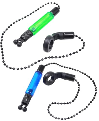 2 Pcs Bobbins Carp Fishing,Light Bite Indicators Alarms Chain Bobbers Float Portable Swingers Bites Alarm Indicator Coarse Carpfishing Bobber Accessory,for Night Tackle Practical Essential Accessories