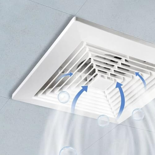 Yhenlovtt Ventilatore di scarico domestico ventilatore di scarico a soffitto potente ventilatore silenzioso (28 x 28 cm)