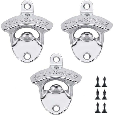 QZKJQDD flasköppnare vägg (3 stycken i silver)