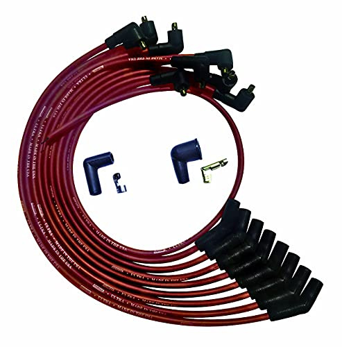 Moroso 52071 Ultra Series Red Spark Plug Wires, Ford 260/289/302, 135 Degree Plug Ends, Non HEI Distributor