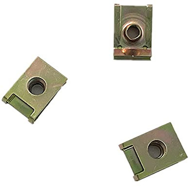 30 Pcs M6 6mm ​Clamp Fastener Screw Nuts Kits U Clips Zincification Fixings Panel